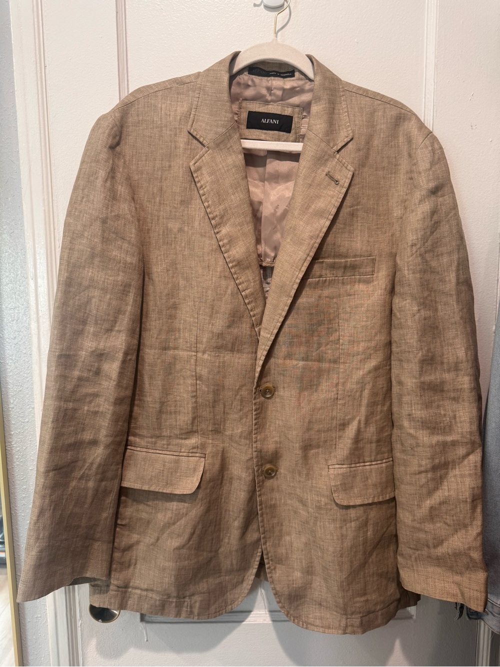 Alfani Men’s Light Brown Linen Blend Sport Coat